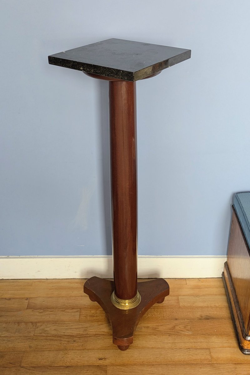 France, Circa 1900—large Case, Mahogany, Marble, And Empire-style Bronze Mount