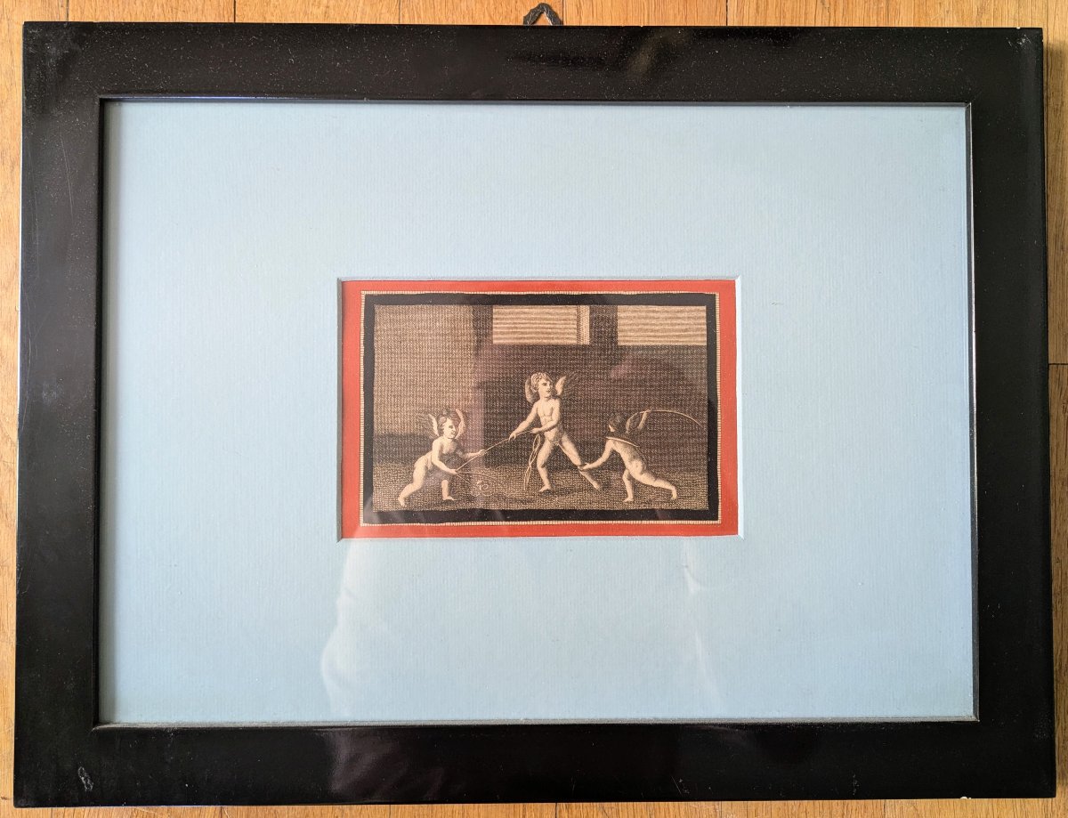 Piranese Frères - Antiquités d'Herculanum - gravure de la Maison aux Cerfs