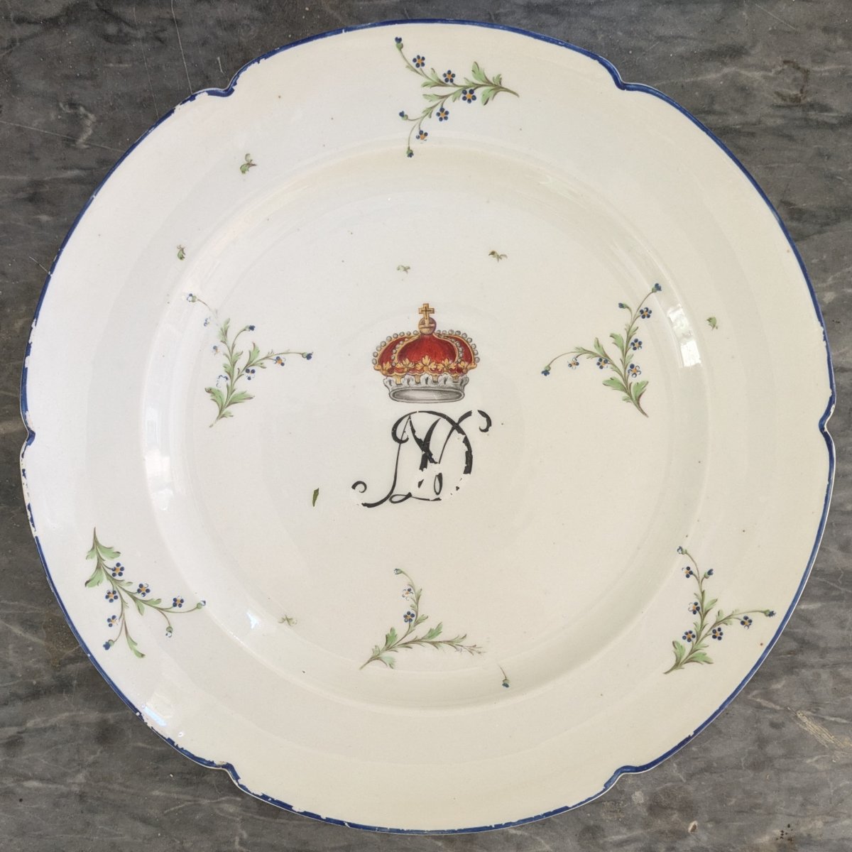 Niderviller, Count De Custine - Dinner Plate From The Princes Von Dietrichstein Dinner Service 