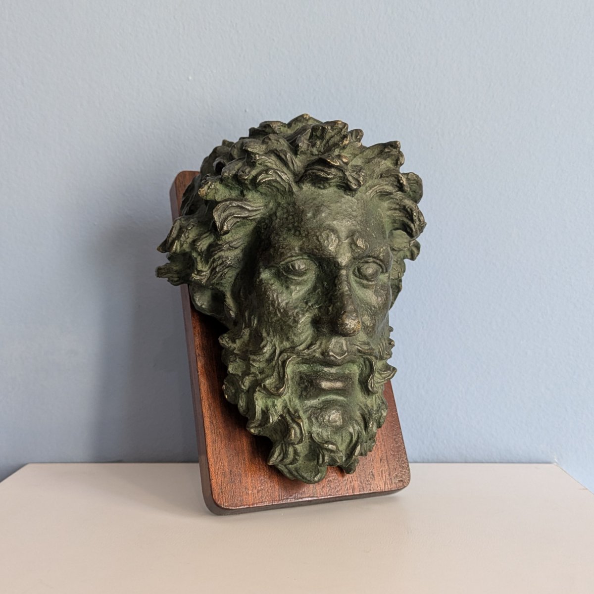 Souvenir From The Grand Tour—bronze Head Of Laocoön, Based On The Ancient Original—circa 1900-photo-2