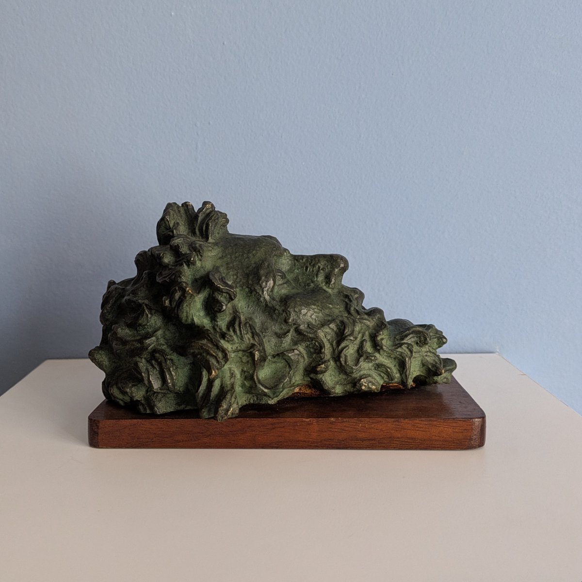 Souvenir From The Grand Tour—bronze Head Of Laocoön, Based On The Ancient Original—circa 1900-photo-1