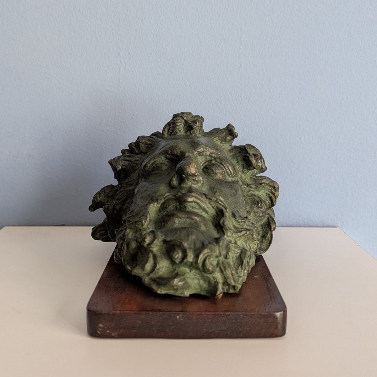 Souvenir From The Grand Tour—bronze Head Of Laocoön, Based On The Ancient Original—circa 1900-photo-4