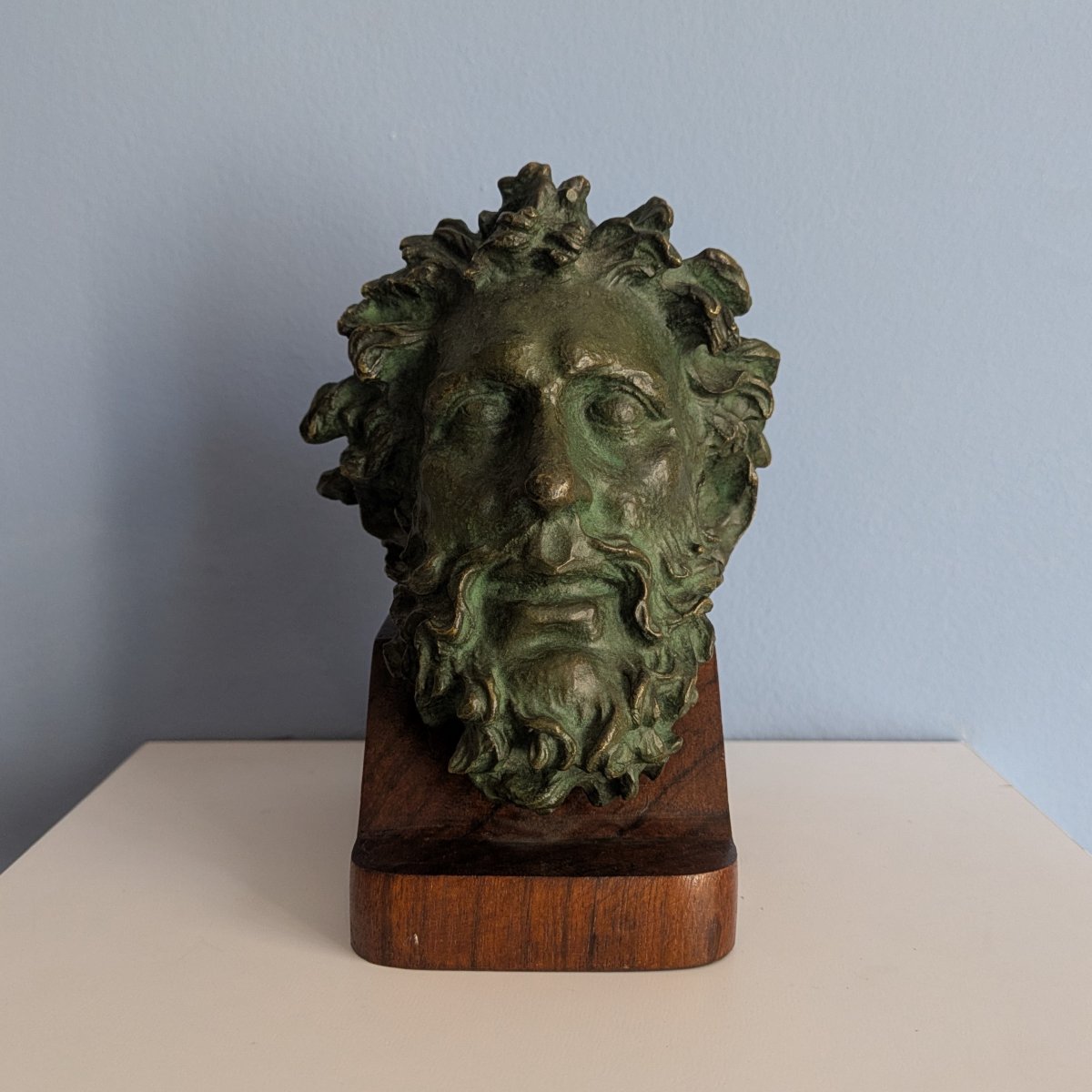 Souvenir From The Grand Tour—bronze Head Of Laocoön, Based On The Ancient Original—circa 1900-photo-4