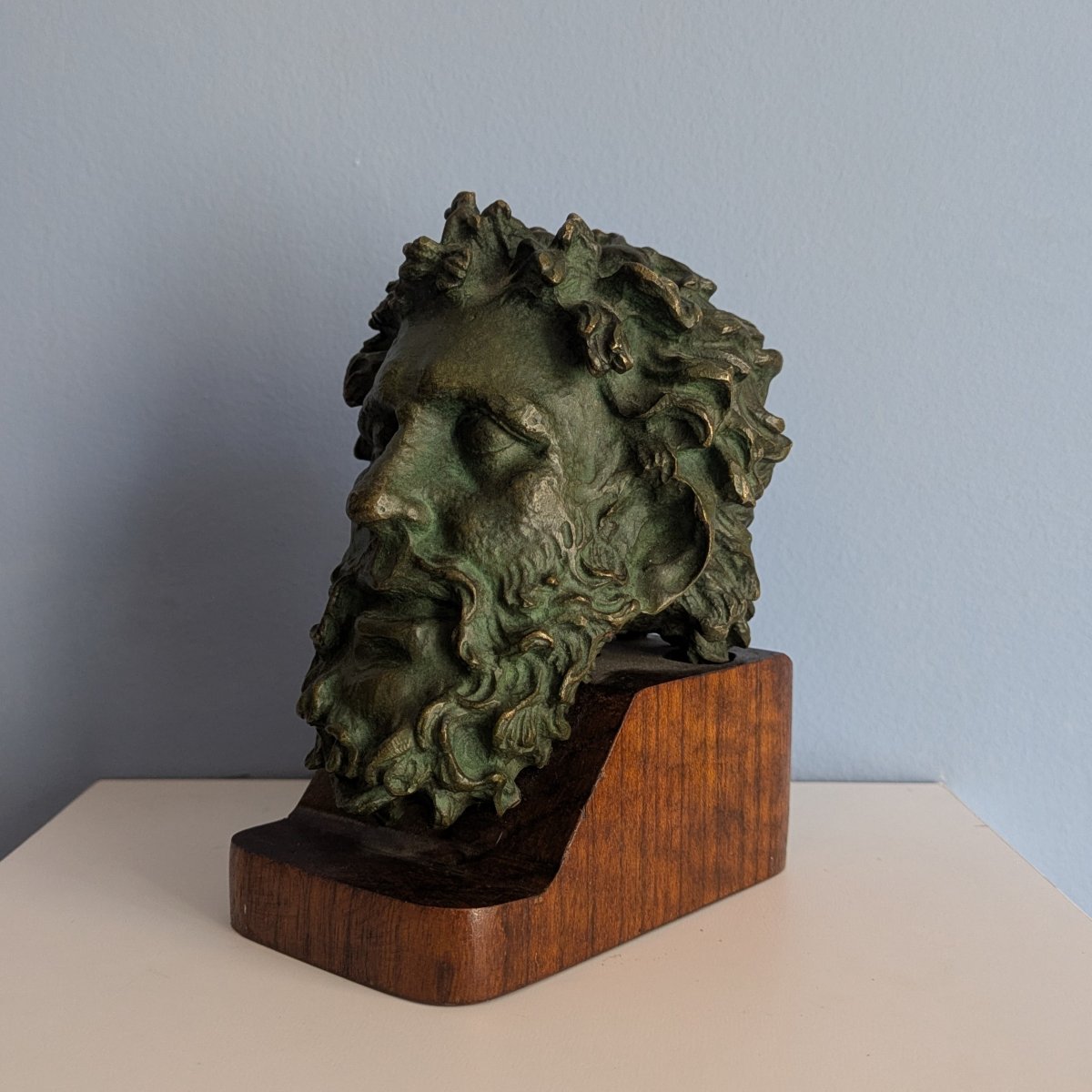 Souvenir From The Grand Tour—bronze Head Of Laocoön, Based On The Ancient Original—circa 1900-photo-1