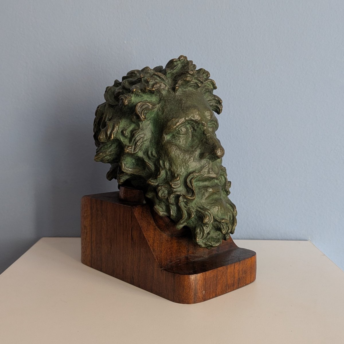 Souvenir From The Grand Tour—bronze Head Of Laocoön, Based On The Ancient Original—circa 1900