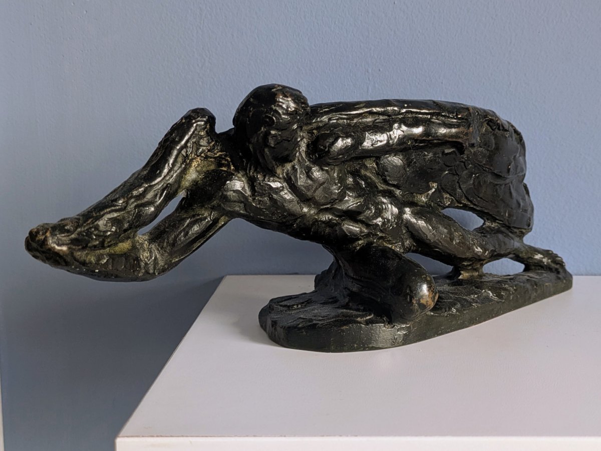 Alexandre Kelety (1874-1940) - David, bronze à patine brun-noir - cachet de fondeur Etling-photo-2