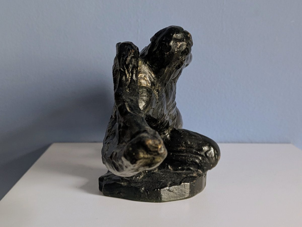 Alexandre Kelety (1874-1940) - David, bronze à patine brun-noir - cachet de fondeur Etling-photo-3