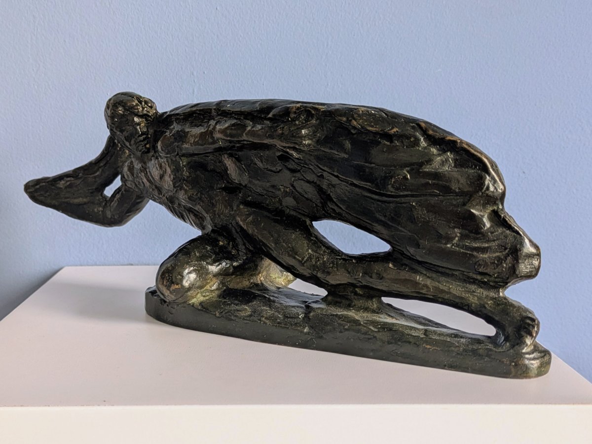 Alexandre Kelety (1874-1940) - David, bronze à patine brun-noir - cachet de fondeur Etling-photo-3