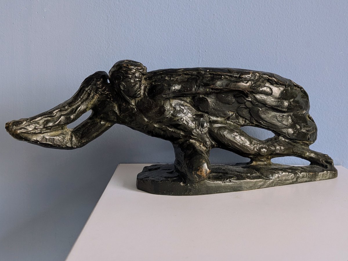 Alexandre Kelety (1874-1940) - David, bronze à patine brun-noir - cachet de fondeur Etling