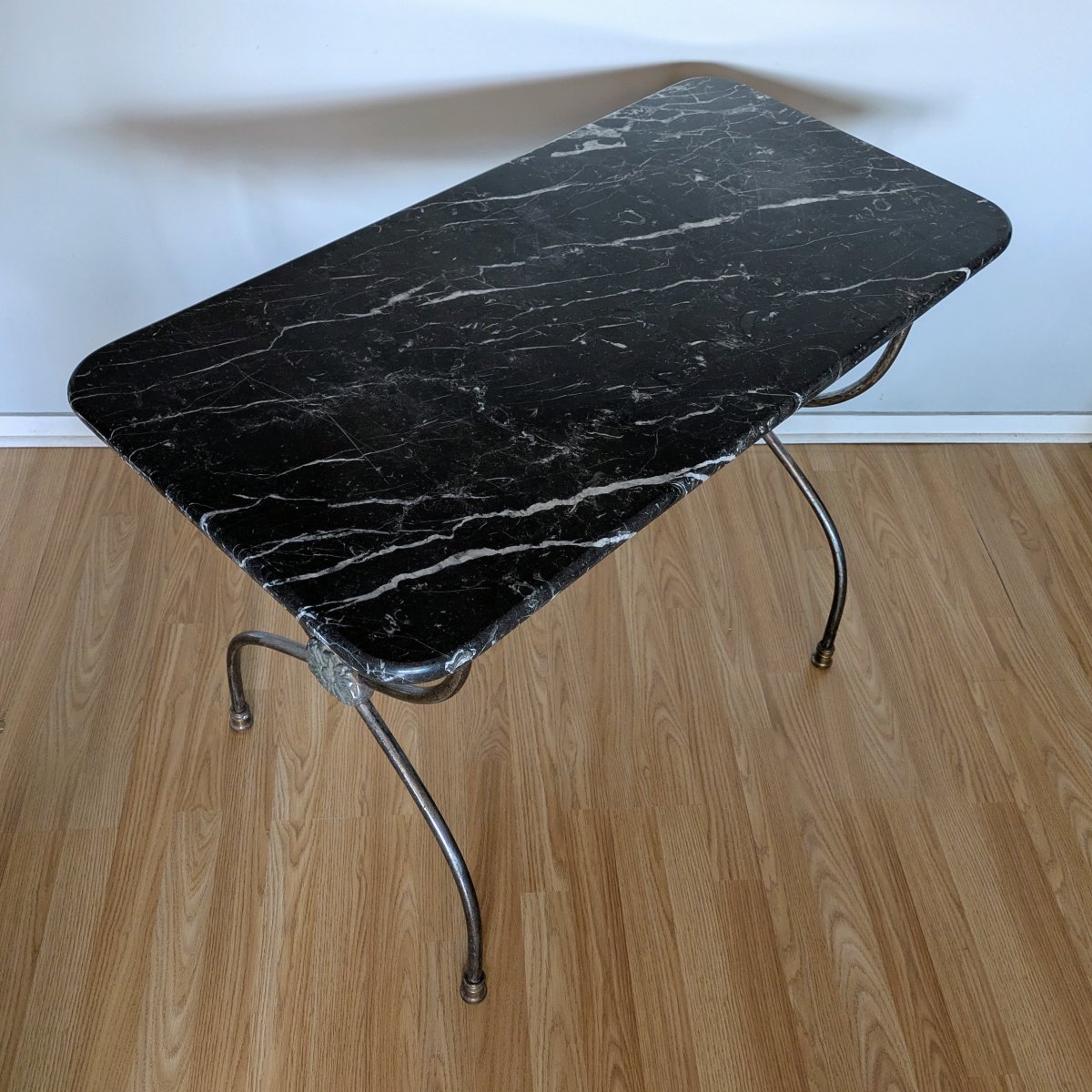 Jansen House, Dlg - Iron And Marble Table - Curule Style, Neoclassical -photo-3
