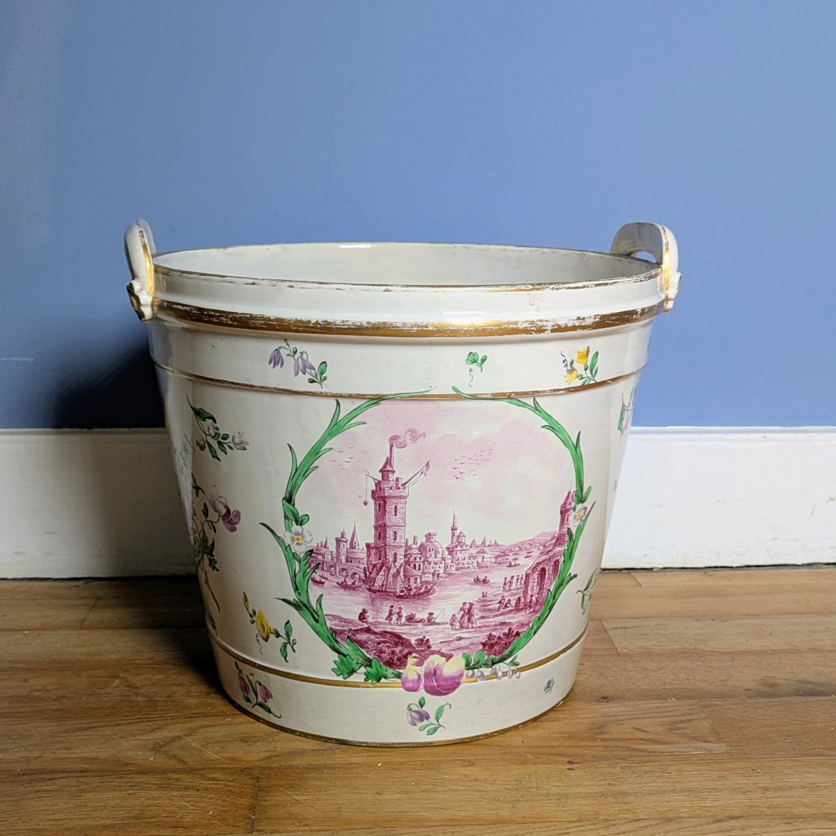 Samson, By Veuve Perrin—very Large Louis XV-style Earthenware Planter -photo-3