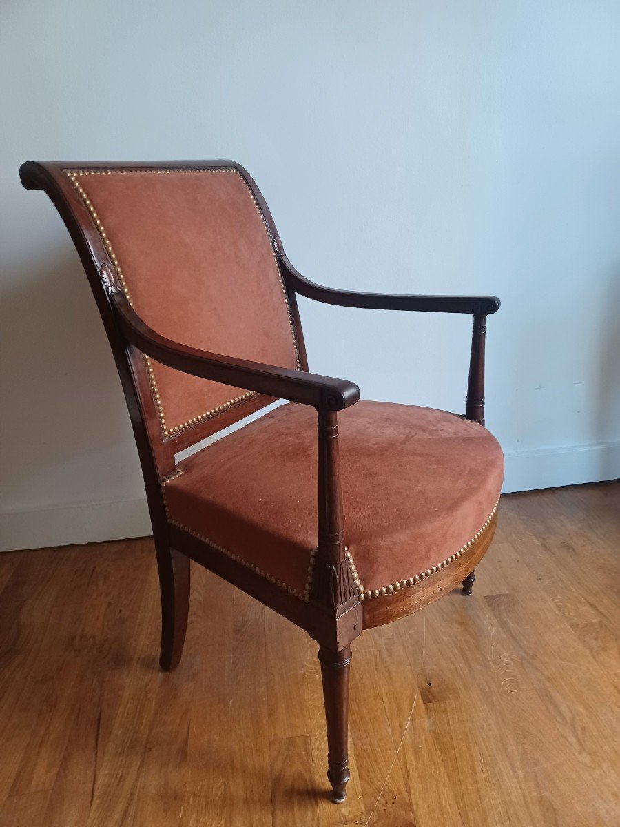 Jacob Frères (1796 - 1803), attribué à - fauteuil à l'étrusque - acajou et placage d'acajou -photo-3