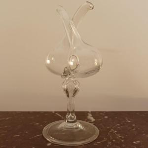 Late 18th Century - Blown Glass Guédoufle Or Oil And Vinegar Cruet