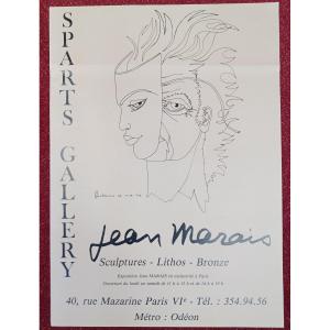 Jean Marais, histoire de ma vie - affiche de l'exposition à la Sparts gallery - circa 1985