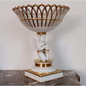 Charles Christophe Windisch, Paris Or Brussels - Large Hard Porcelain Openwork Bowl - Empire, Restoration Period