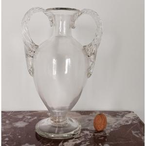 Fin du XVIIIe siècle - grand vase balustre néoclassique en verre soufflé - Louis XVI