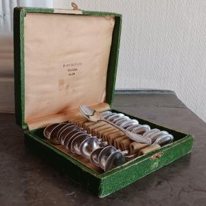 Christofle - Box Of 12 Dessert Spoons - Silver Plated Metal