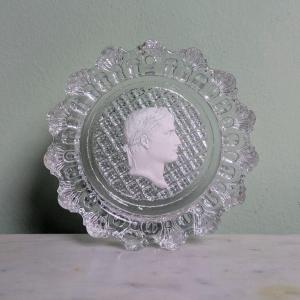 Baccarat, vers 1830 - cristallo-cérame au profil de Napoléon en César - coll. Brouwet 
