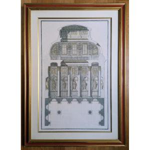 Très grande impression d'après André Mollet, in. Le jardin de plaisir