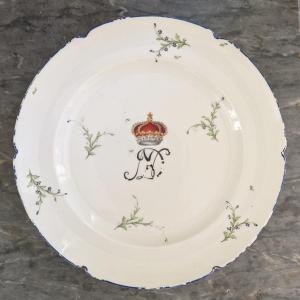 Niderviller, Comte de Custine - assiette de table du service des princes von Dietrichstein