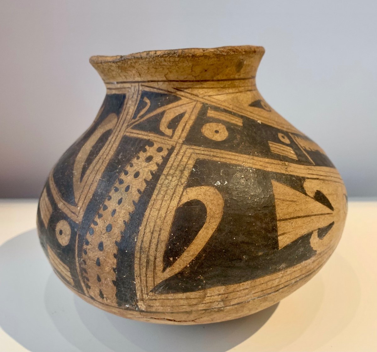 Mexique, état Chihuahua, Casas Grandes 900-1000 Ap J.c., Vase Décoration Oiseaux-photo-2
