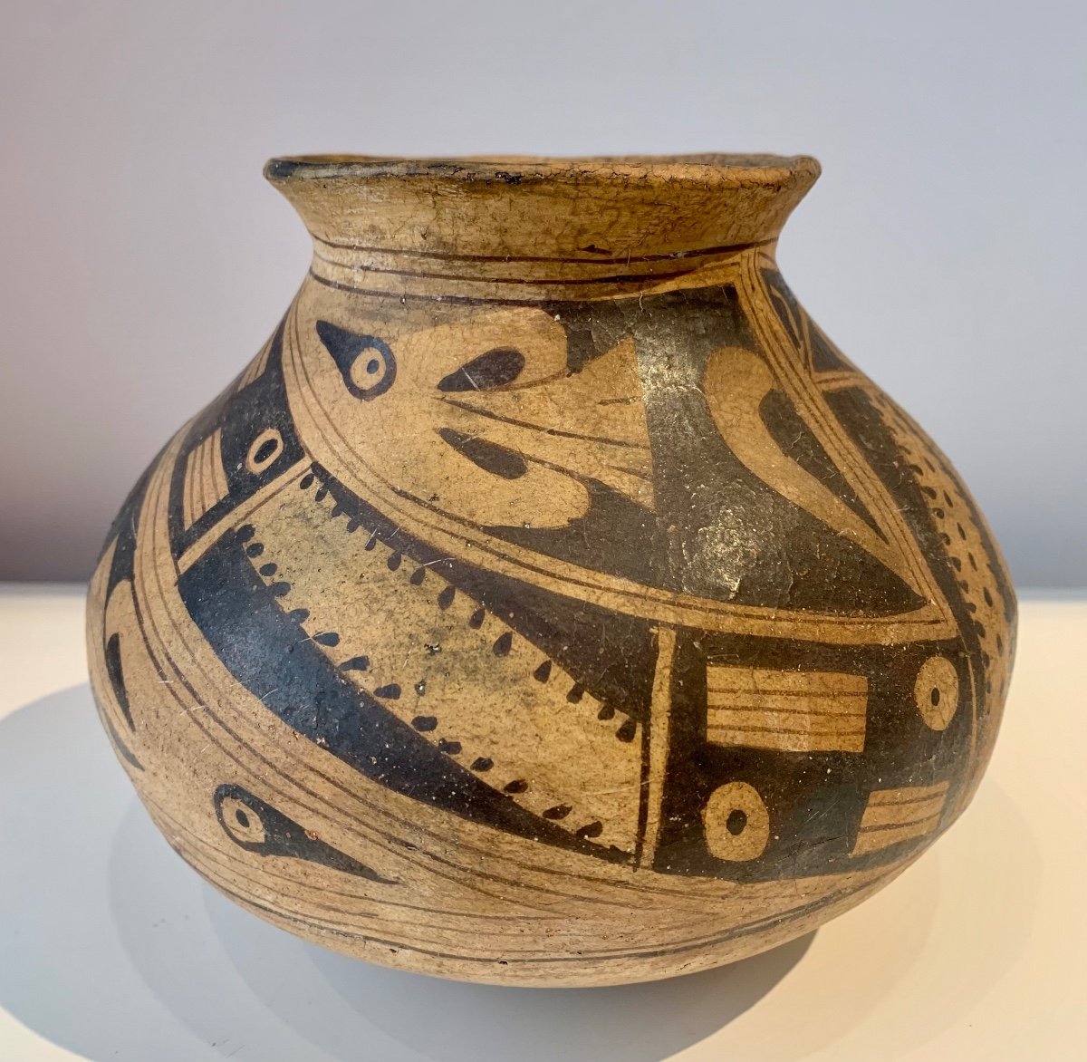 Mexique, état Chihuahua, Casas Grandes 900-1000 Ap J.c., Vase Décoration Oiseaux-photo-3