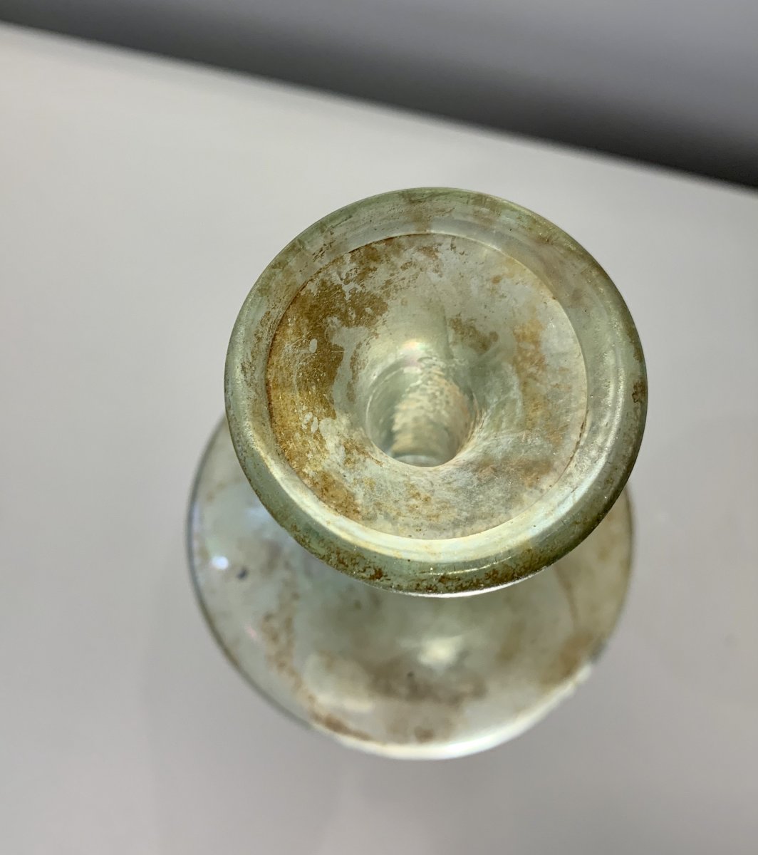 Balsamaire In Iridescent Glass, Roman Period, 2nd - 3rd Century-photo-6
