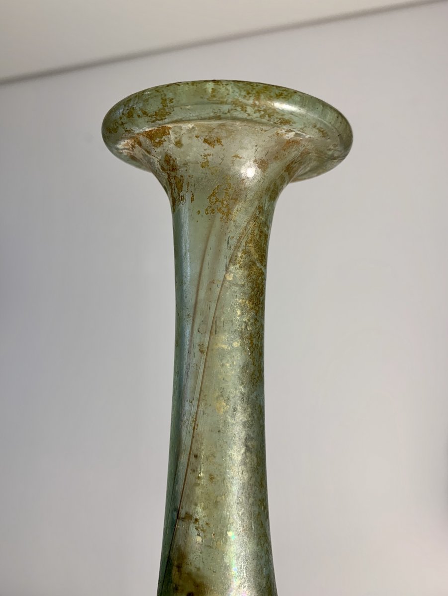 Balsamaire In Iridescent Glass, Roman Period, 2nd - 3rd Century-photo-7