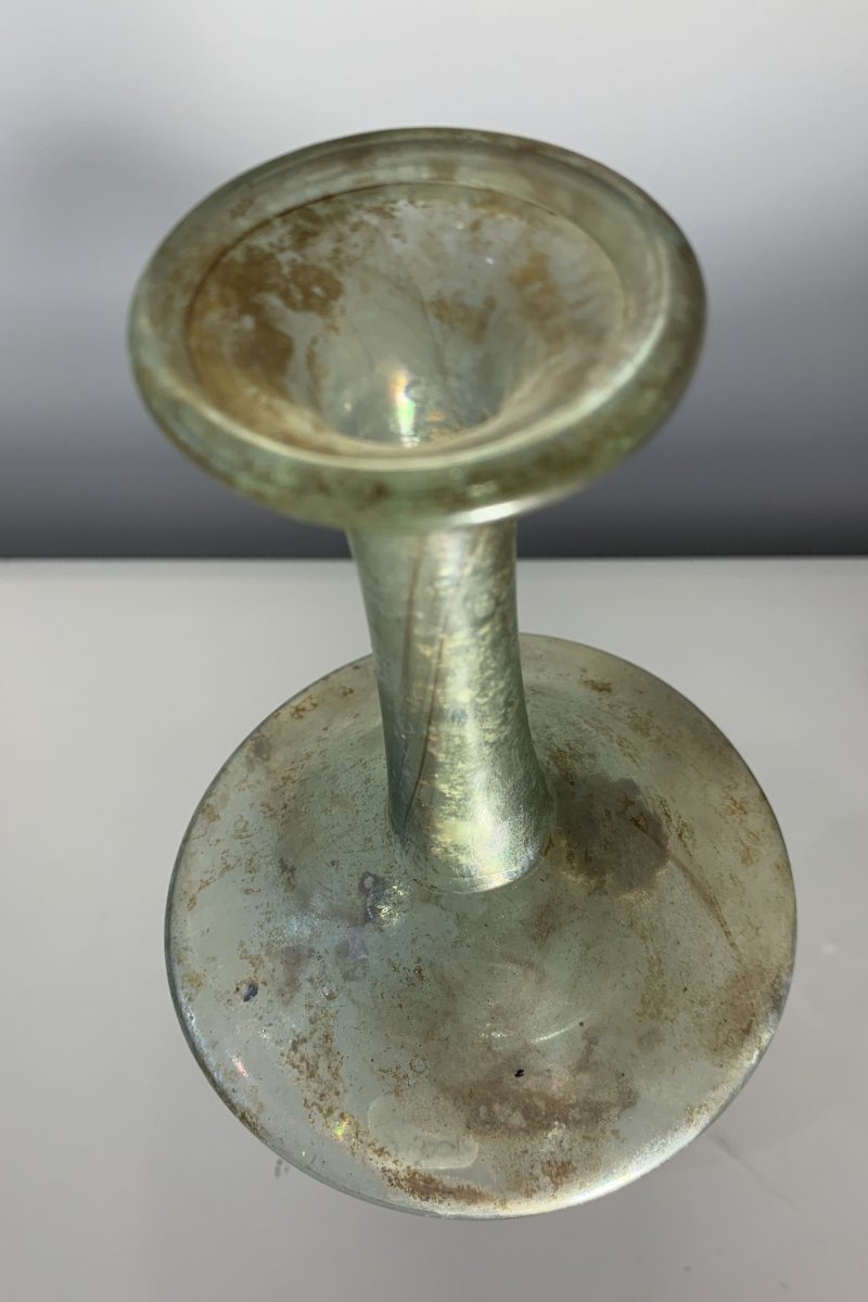 Balsamaire In Iridescent Glass, Roman Period, 2nd - 3rd Century-photo-8