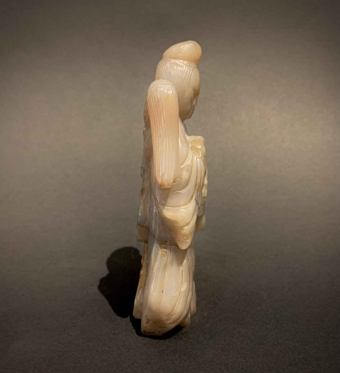 Guan Yin In Agate. China, XXth Century-photo-4