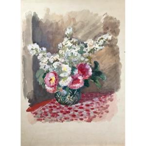 Georges Louis Claude (1879-1963), Bouquet d'Hortensias. 