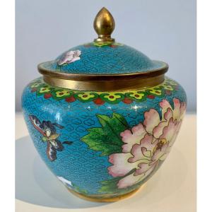 China, 20th Century, Cloisonne Covered Vase