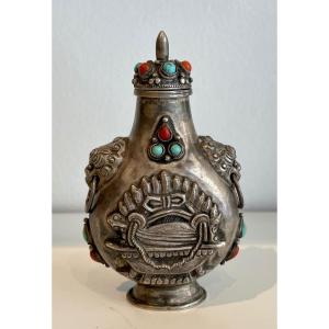 Silver Snuff Bottle China 20th Century