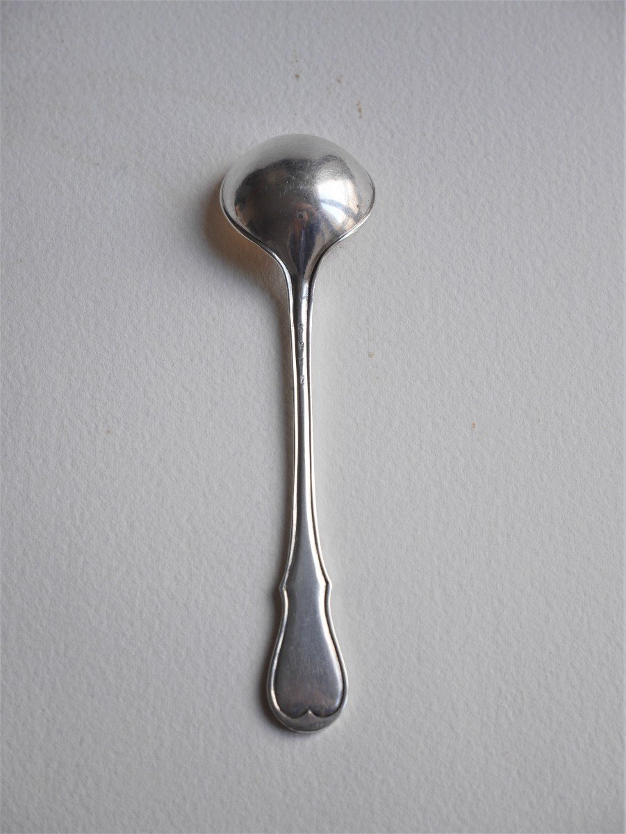Silver Mustard Spoon, Leuven, 18th Century