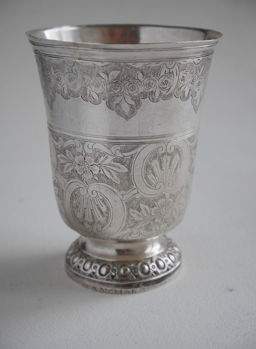 Timbale tulipe ciselée, Argent, Joseph Bouillerot, Paris, 1773-1774-photo-2