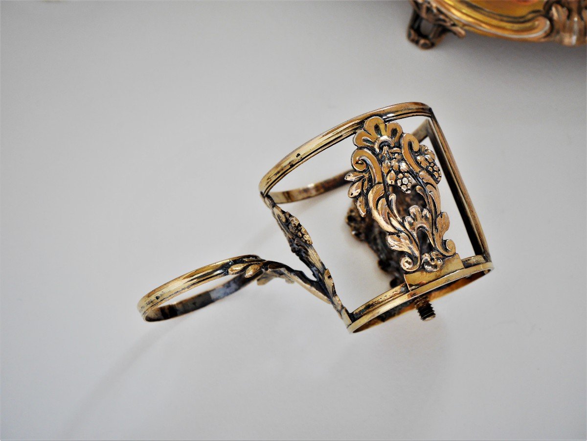 Moutardier En Vermeil Aux Deux Ors, Argent Par Gabriel, Paris, 1774-1775-photo-4