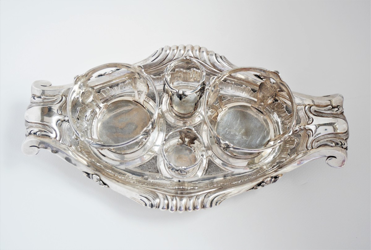 Roccoco Silver Cruet By Jean-pascal Miston, Montpellier (france), 1765-1766-photo-2