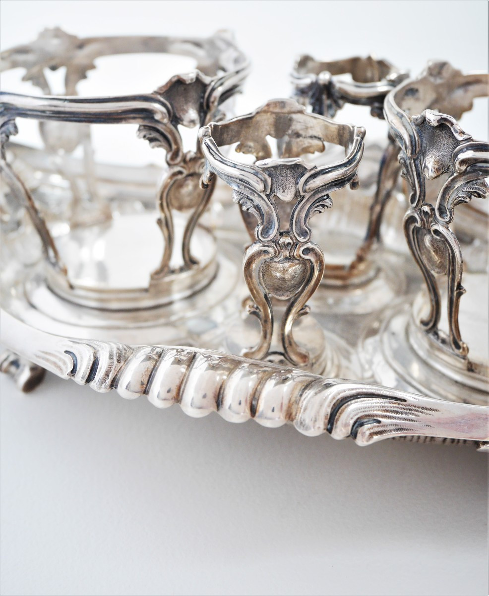 Roccoco Silver Cruet By Jean-pascal Miston, Montpellier (france), 1765-1766-photo-3