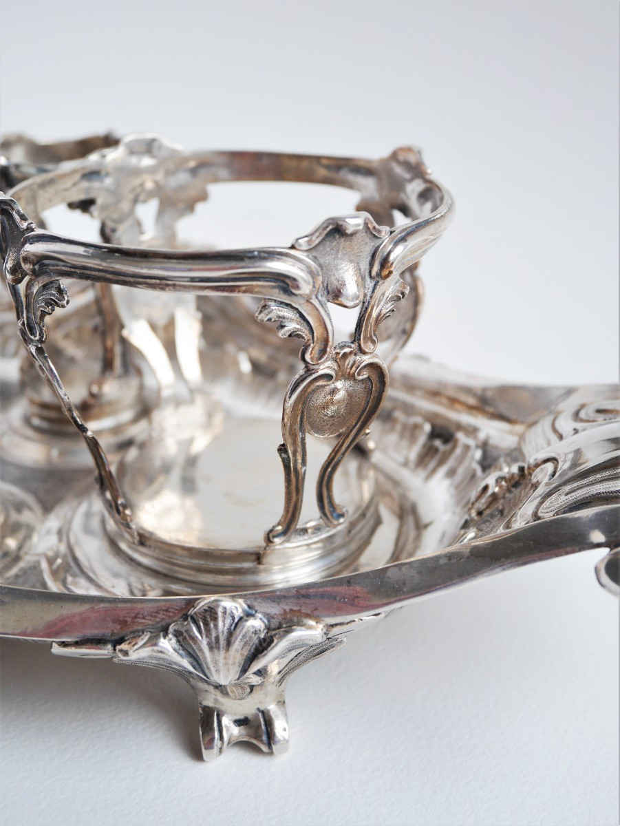 Roccoco Silver Cruet By Jean-pascal Miston, Montpellier (france), 1765-1766-photo-1