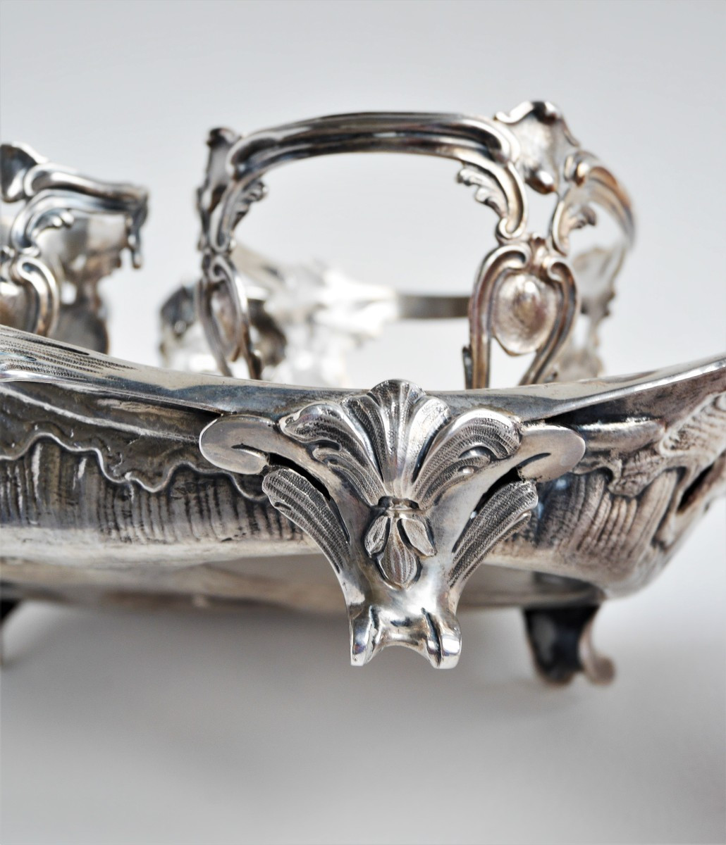 Roccoco Silver Cruet By Jean-pascal Miston, Montpellier (france), 1765-1766-photo-2