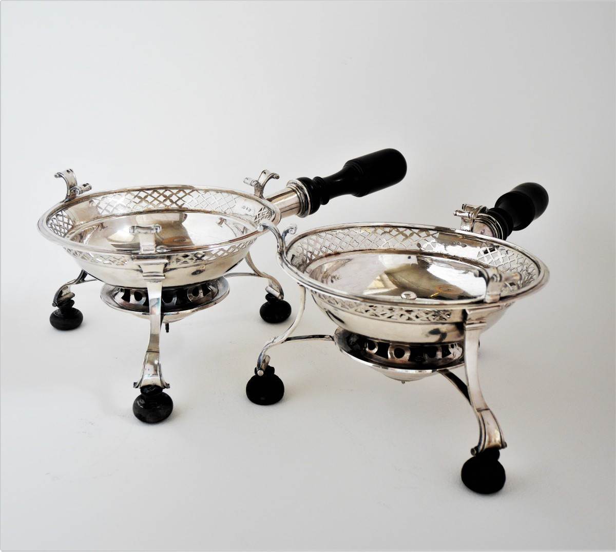 Pair Of Silver Warming Dishes, Lille, 1763