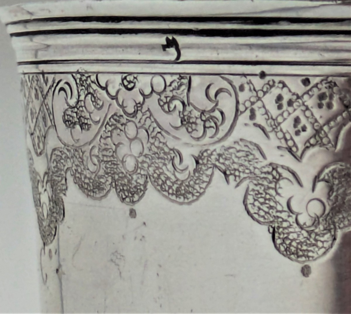 Pair Of Engraved Beakers, Silver, Jean Debrie, Paris, 1743-1744-photo-7
