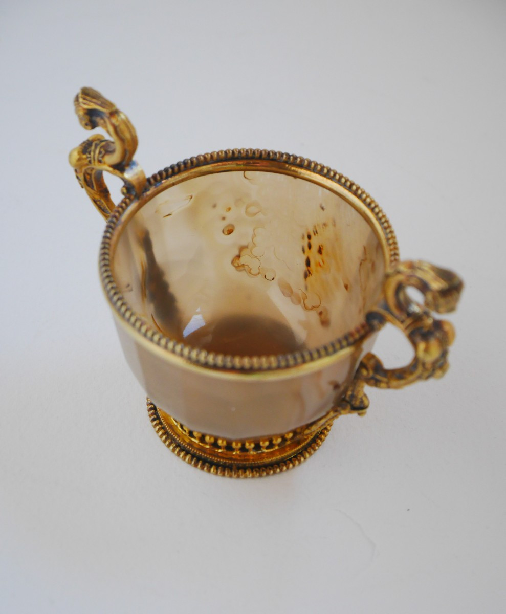 Cup With Agate Handles And A Silver-gilt Mount, Germany (augsburg?), Circa 1700-photo-1