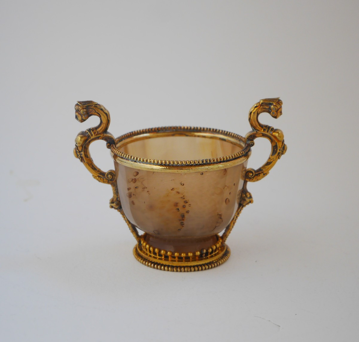 Cup With Agate Handles And A Silver-gilt Mount, Germany (augsburg?), Circa 1700