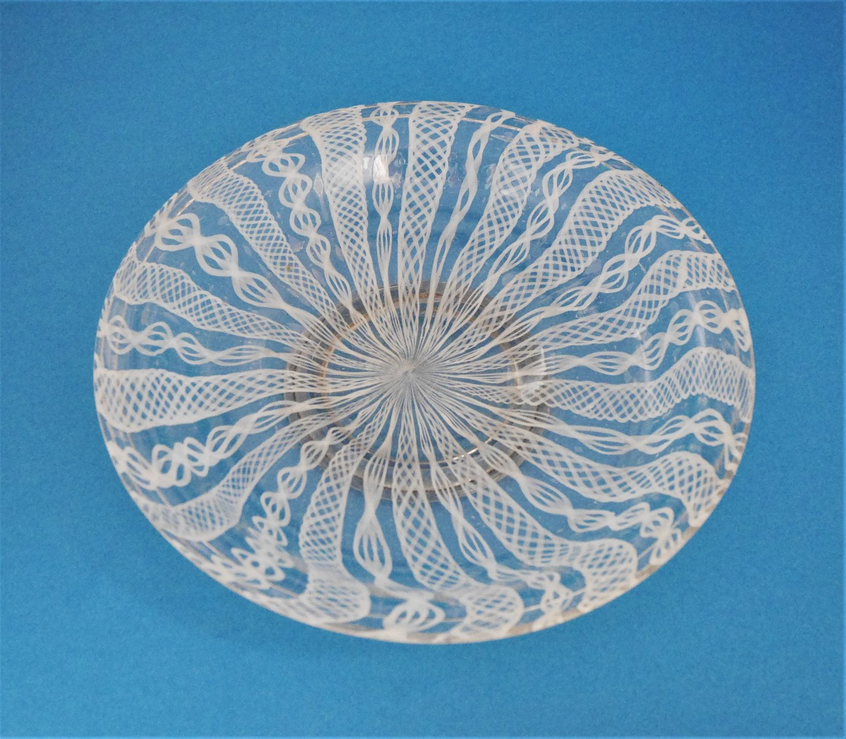 Small Filigree Glass Dish, France, Circa 1700