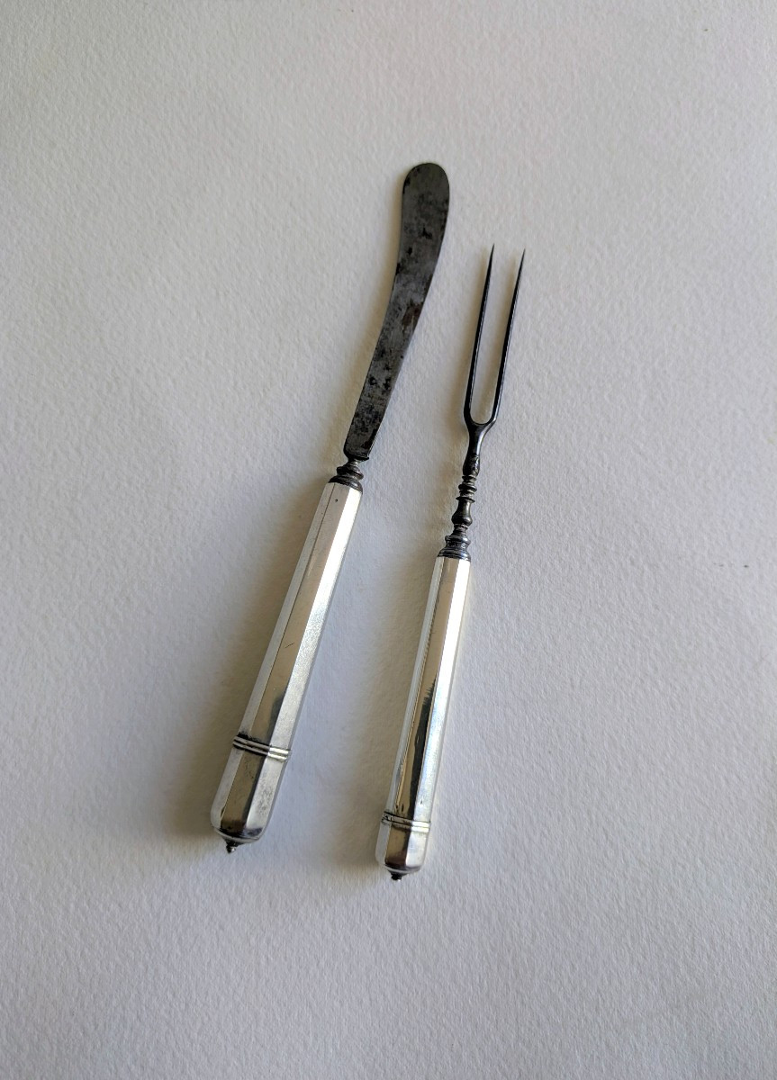 Silver And Steel Travel Cutlery, England, Circa 1690