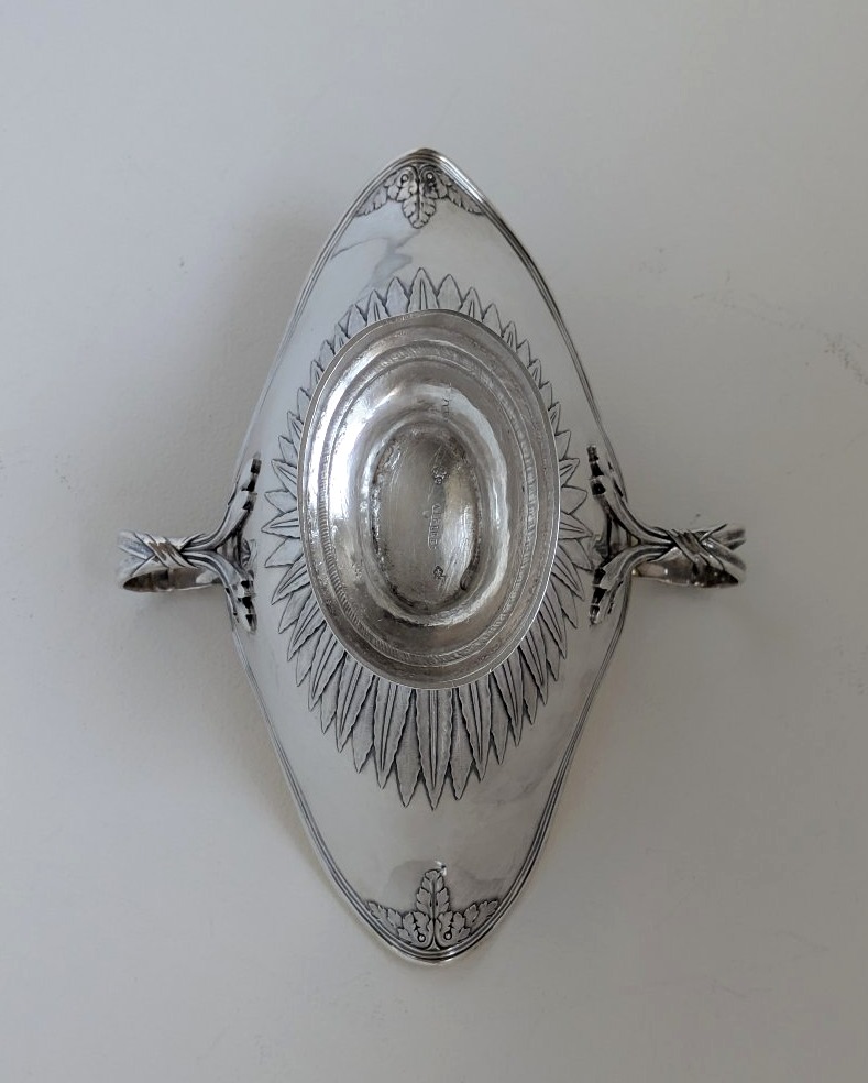 Sterling And Gilt Silver Sauce Boat By Alberti, Strasbourg, 1789 -photo-3