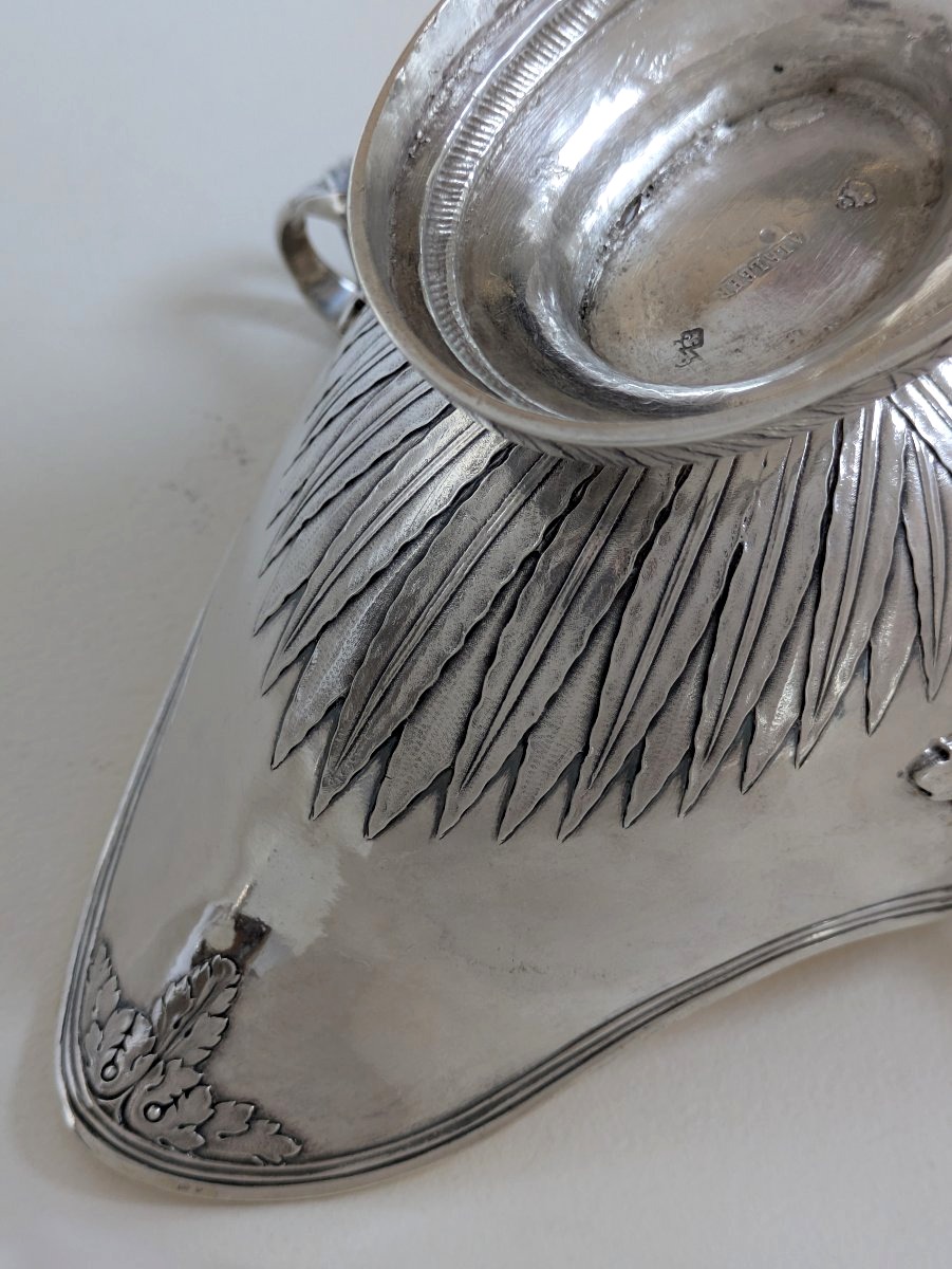 Sterling And Gilt Silver Sauce Boat By Alberti, Strasbourg, 1789 -photo-4