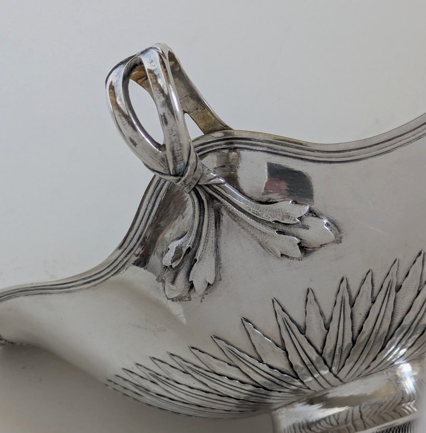 Sterling And Gilt Silver Sauce Boat By Alberti, Strasbourg, 1789 -photo-2