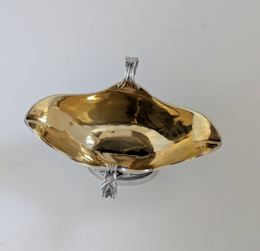 Sterling And Gilt Silver Sauce Boat By Alberti, Strasbourg, 1789 -photo-4